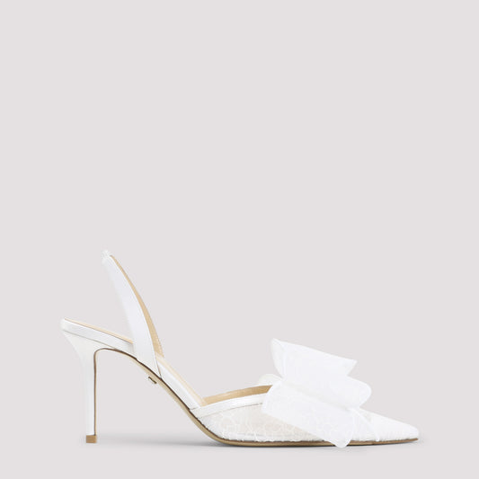le cadeau white lace slingback-image-1