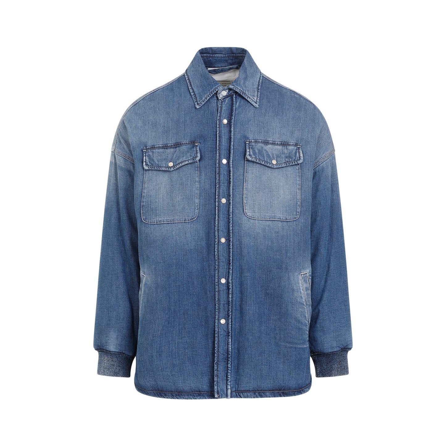 quilted denim shirt-image-2