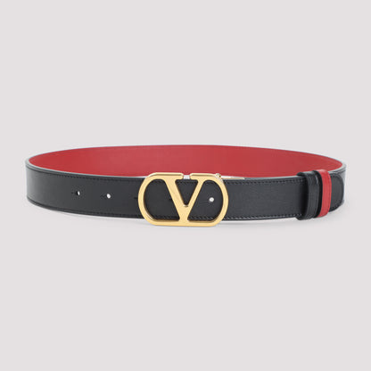 Black and Red H30 Reversible Calf Leather Belt