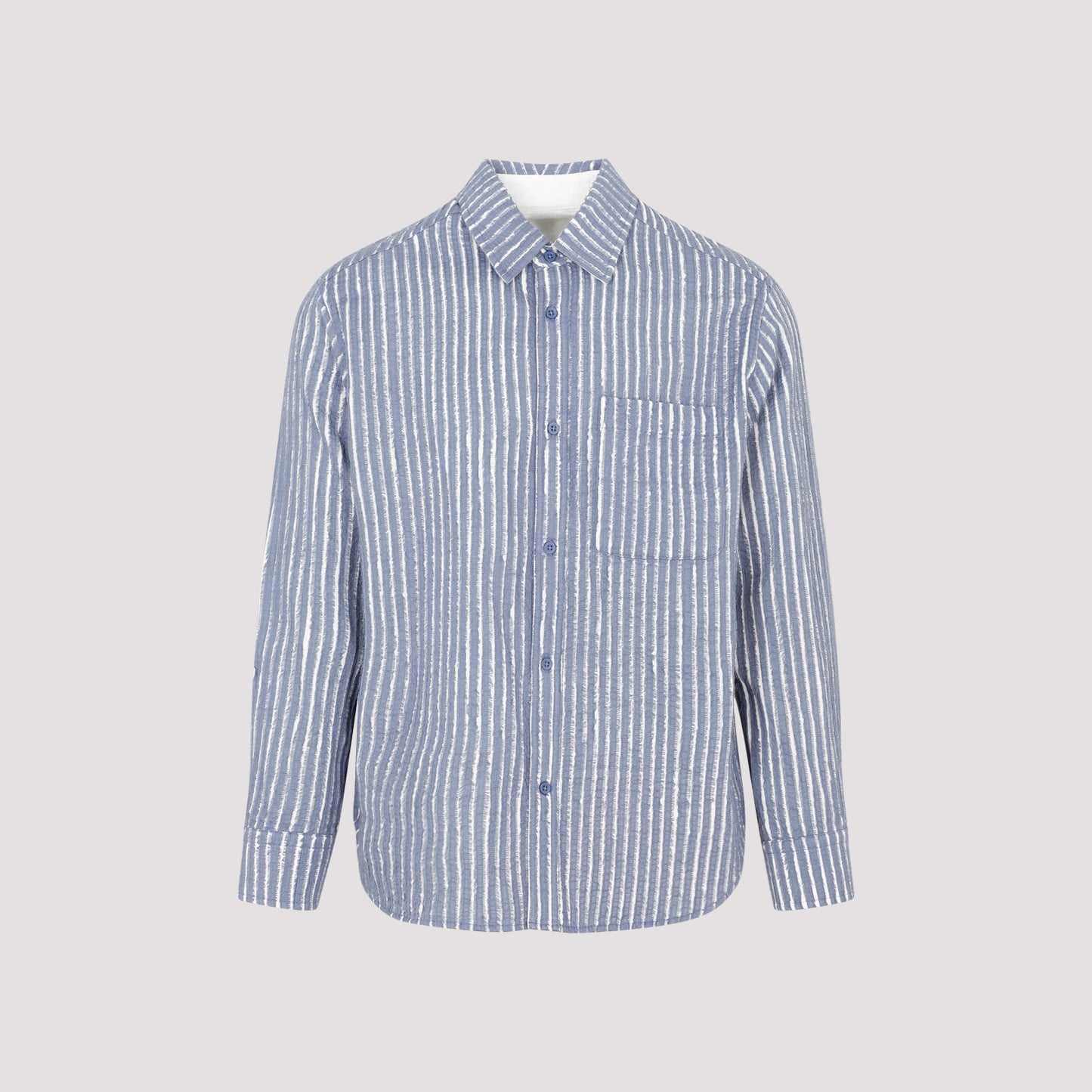 hand-frayed stripe shirt-image-1