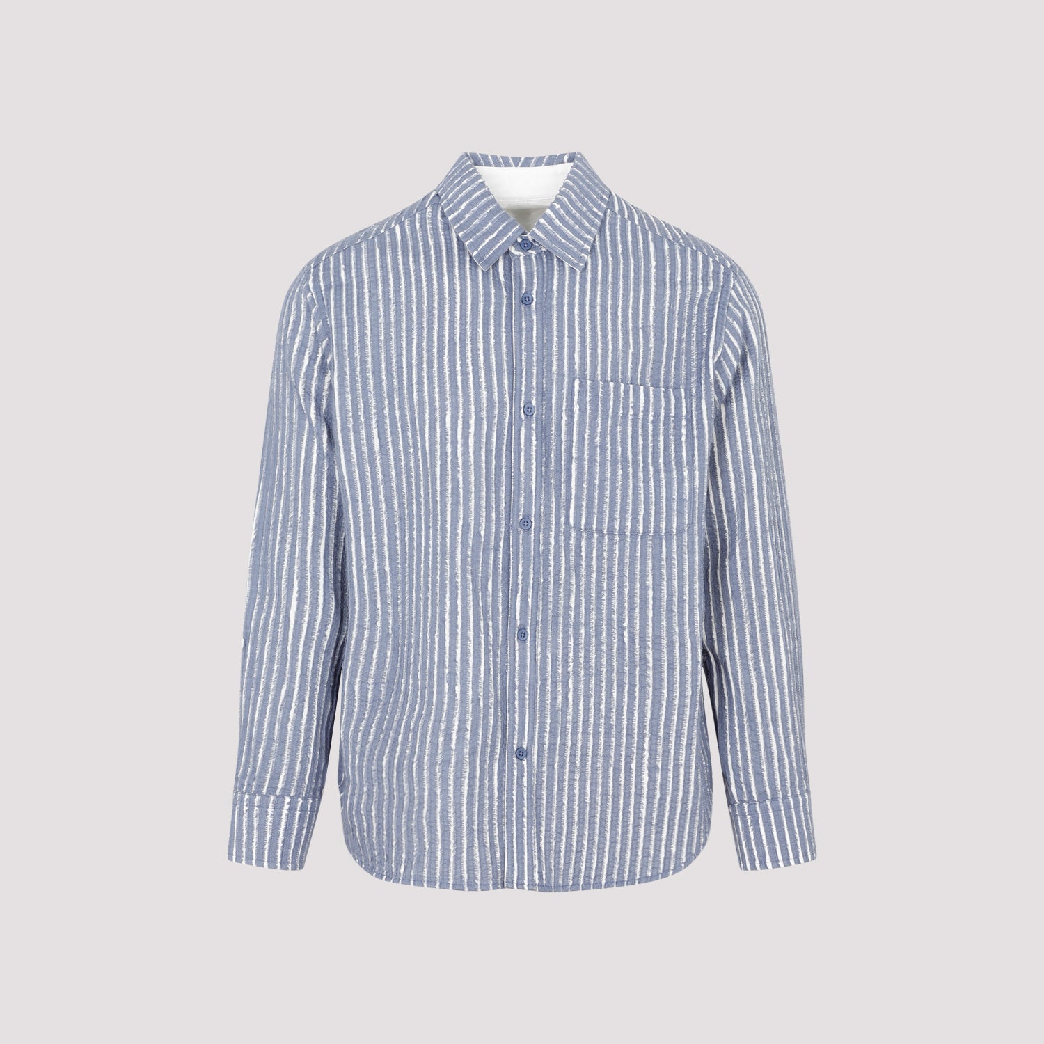 hand-frayed stripe shirt-image-1