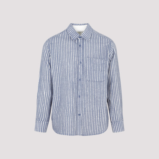 hand-frayed stripe shirt-image-1