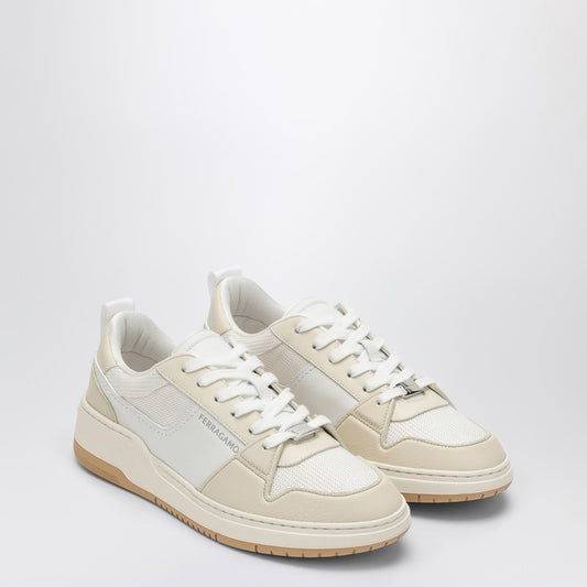 Low White Leather Trainer
