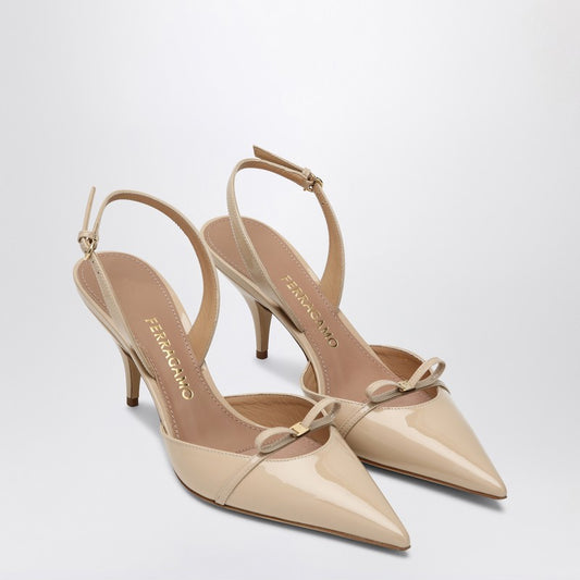 Powdery Slingback With Mini Bow