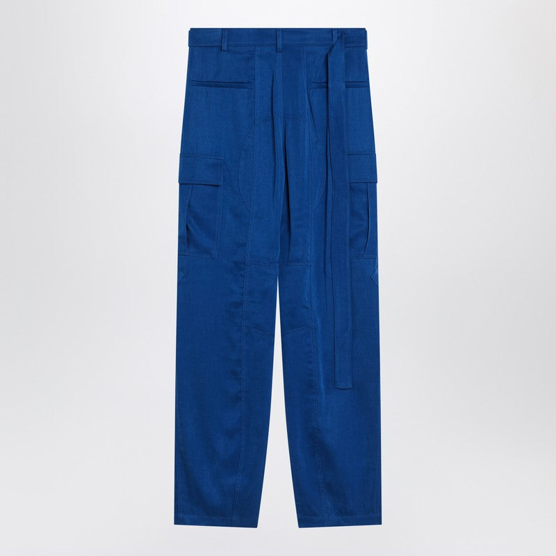 Electric blue cargo trousers