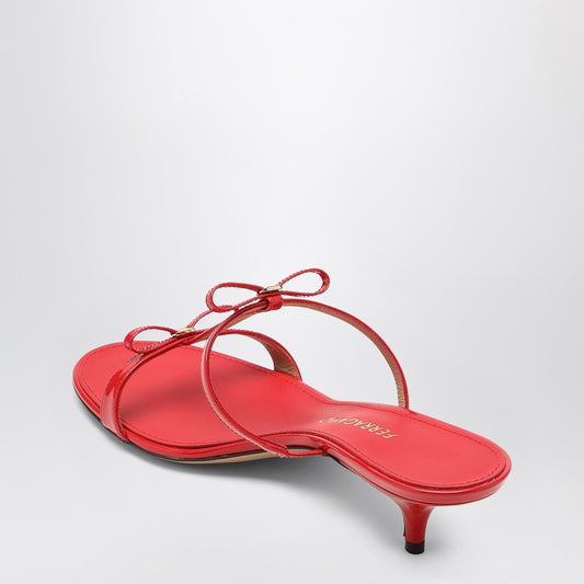 Flame red Mini Bow sandals