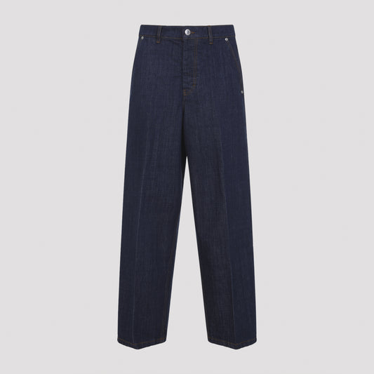 Indigo Blue Cotton Balloon Fit Jeans