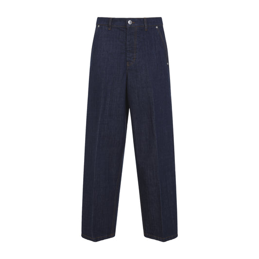 Indigo Blue Cotton Balloon Fit Jeans