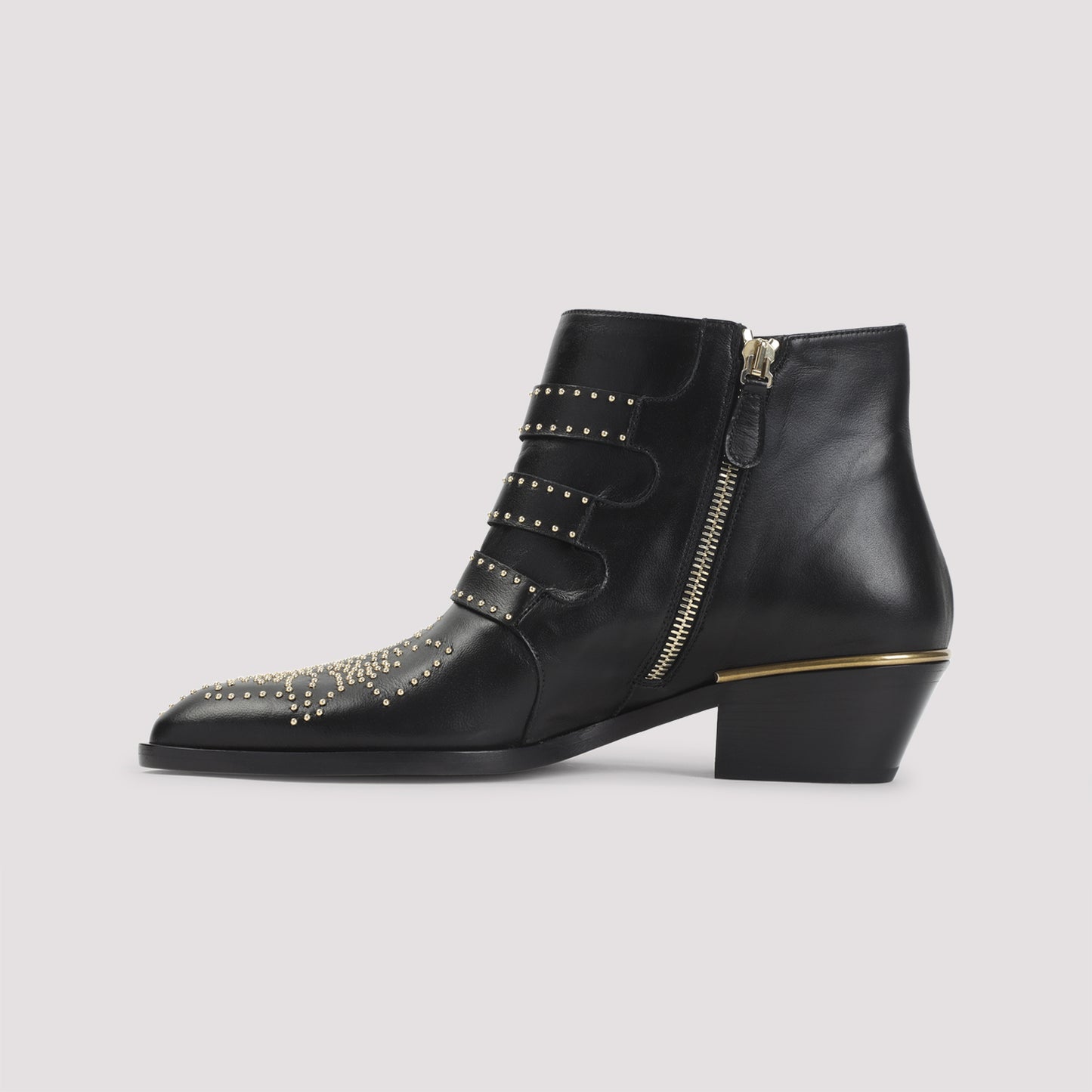 Black Mutton Leather Susan Boots