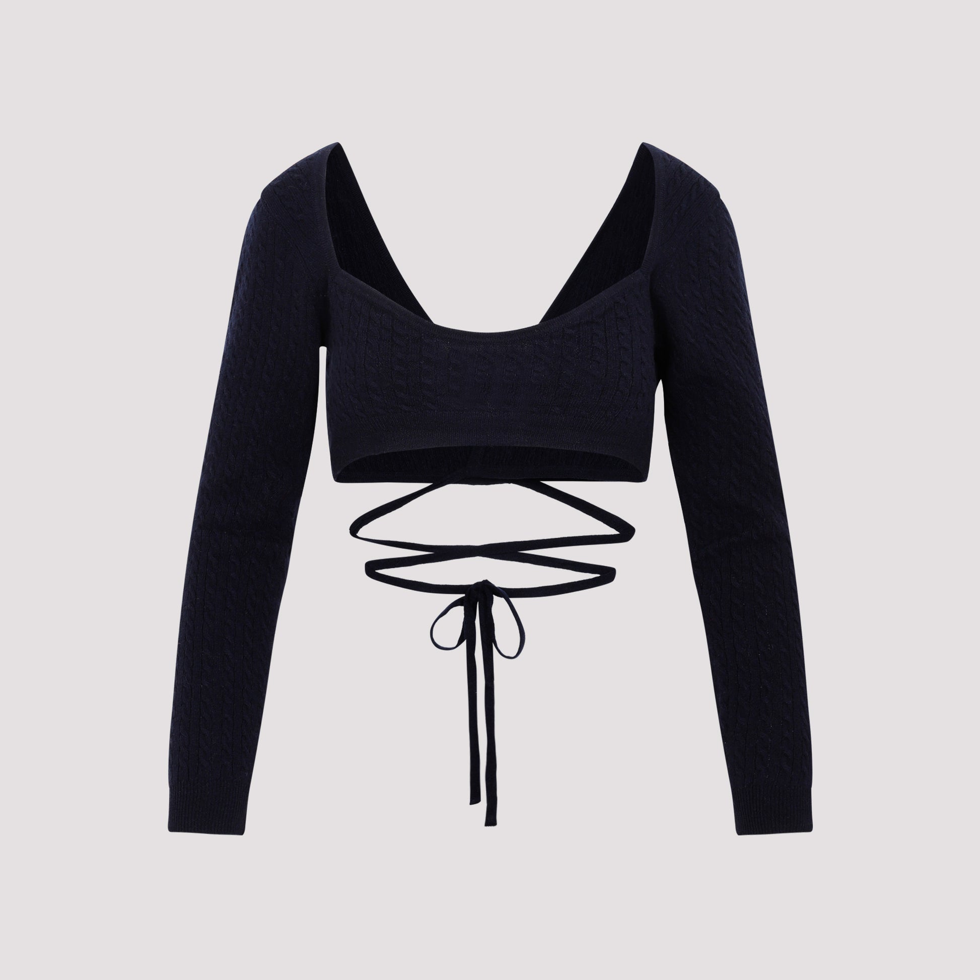 wrap knitted top-image-1