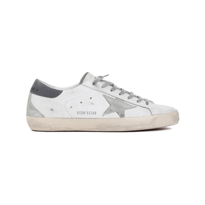 White Ice Dark Gray Superstar Cow Leather Sneakers