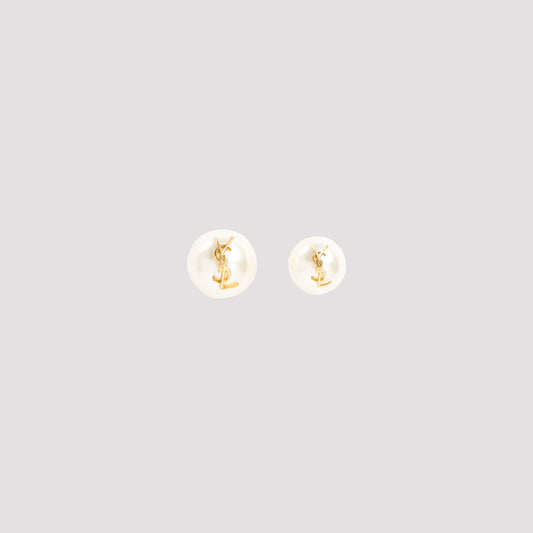 Pearl Earrings with Monogram