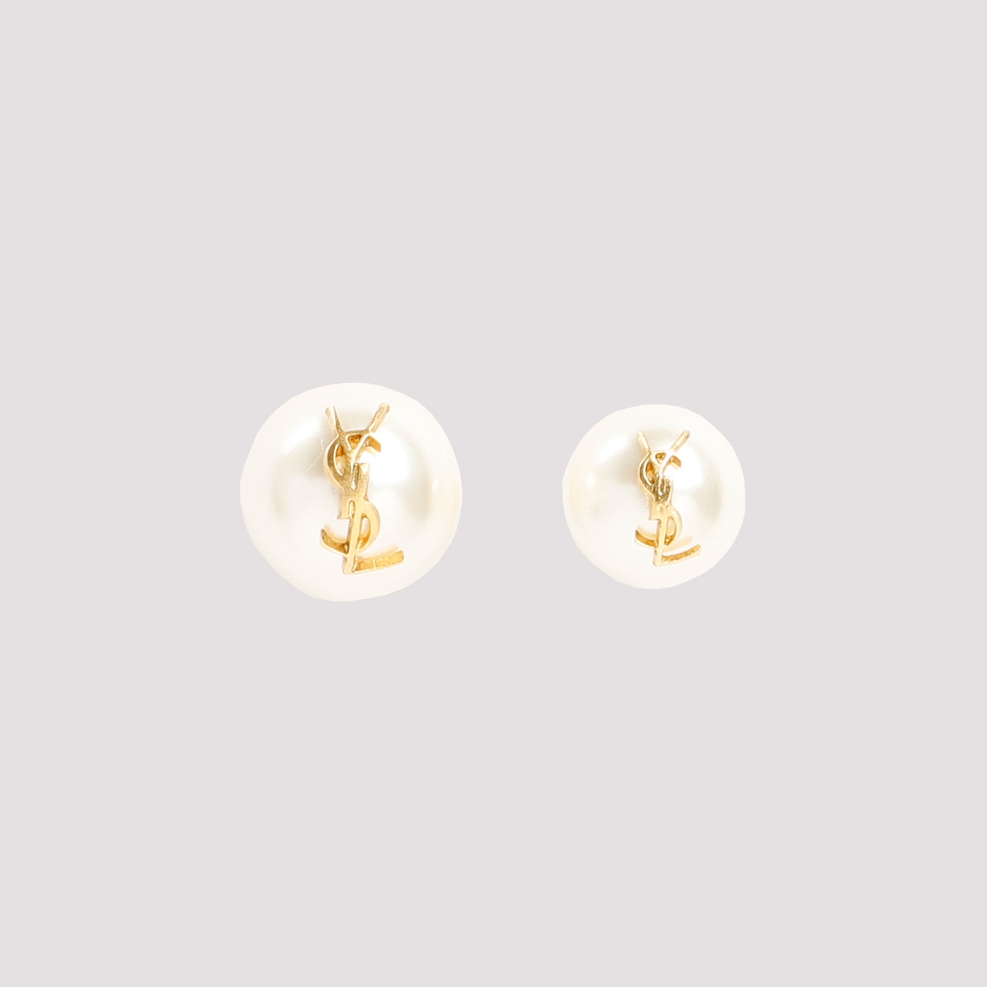 Pearl Earrings with Monogram