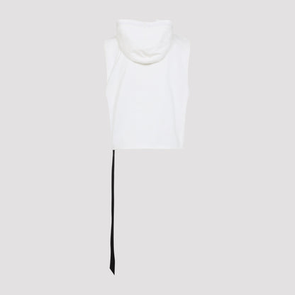 Milk White Cotton Hooded Tunic