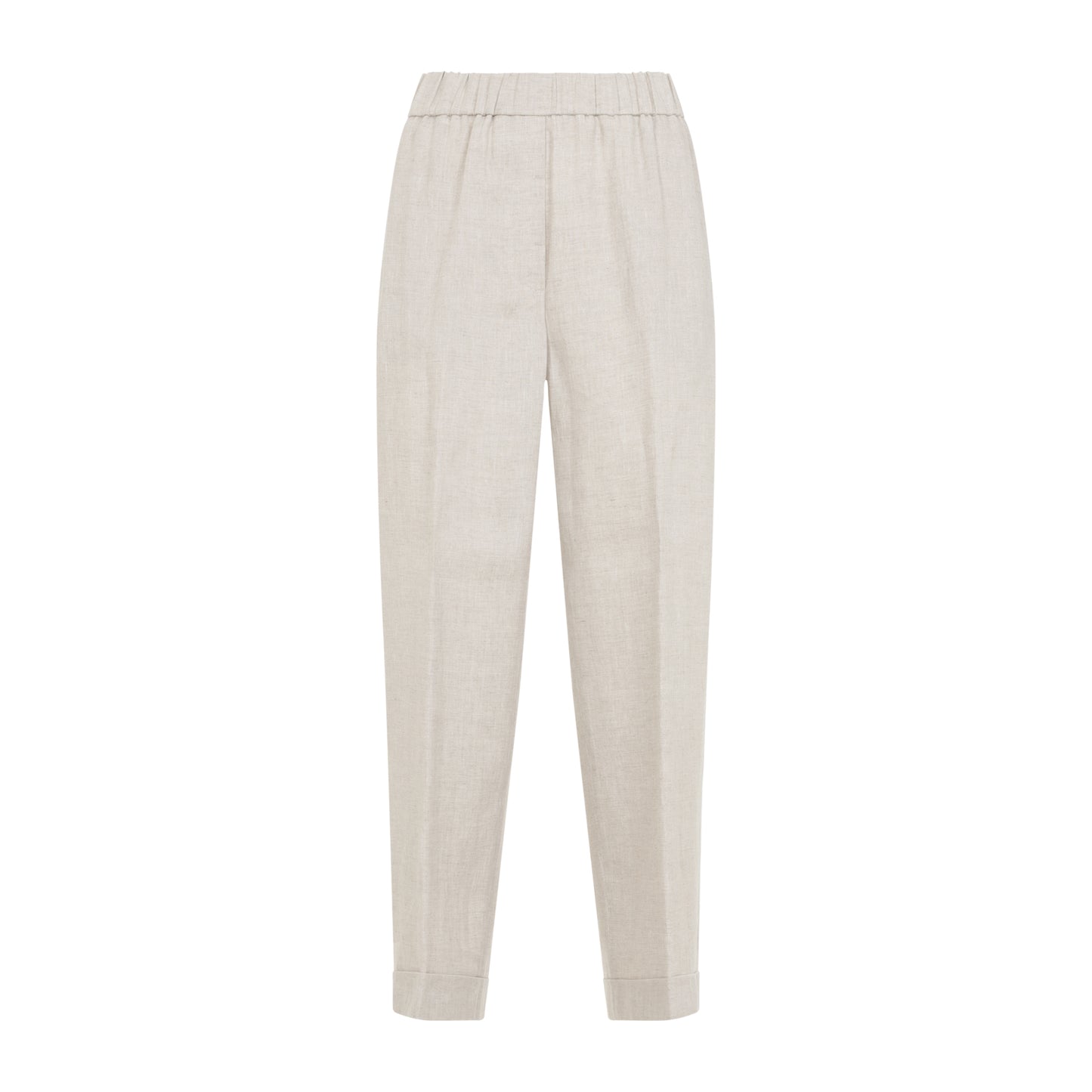 Beige Rafia Linen Pants