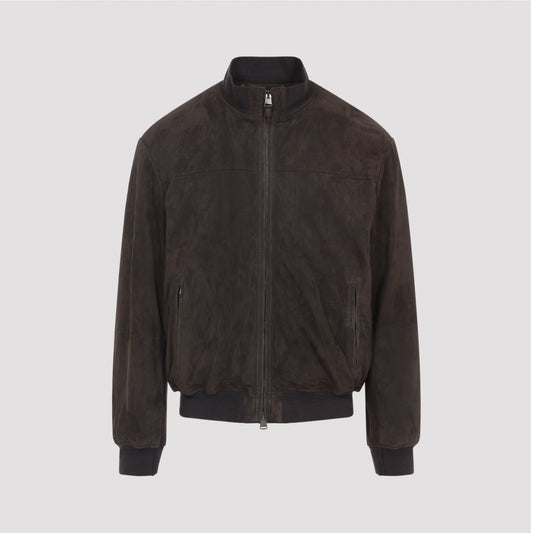 goat leather bomber jacket-image-1
