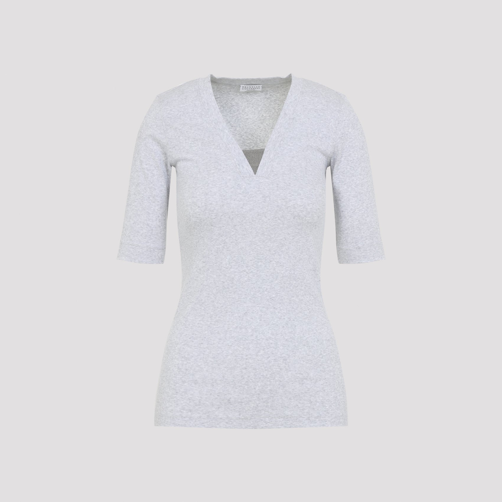 v-neck ribbed t-shirt-image-1