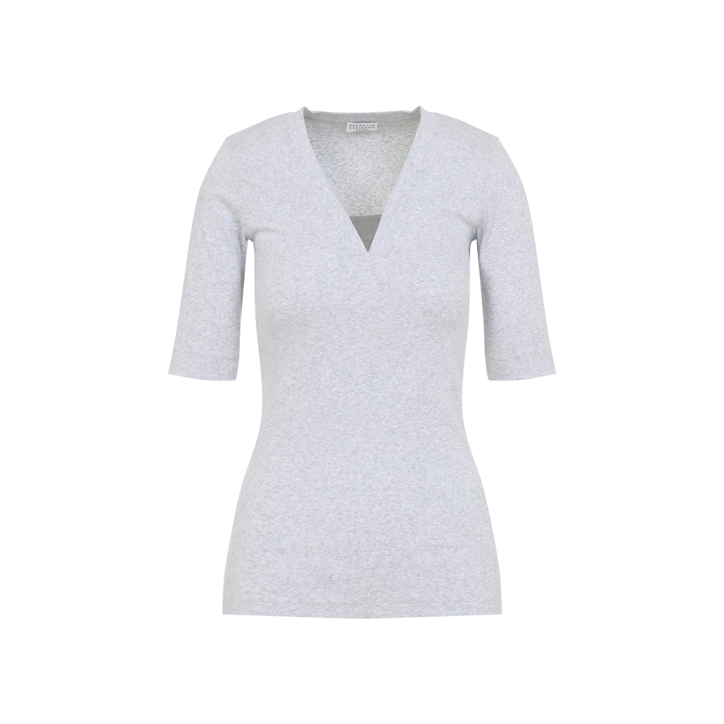 v-neck ribbed t-shirt-image-2