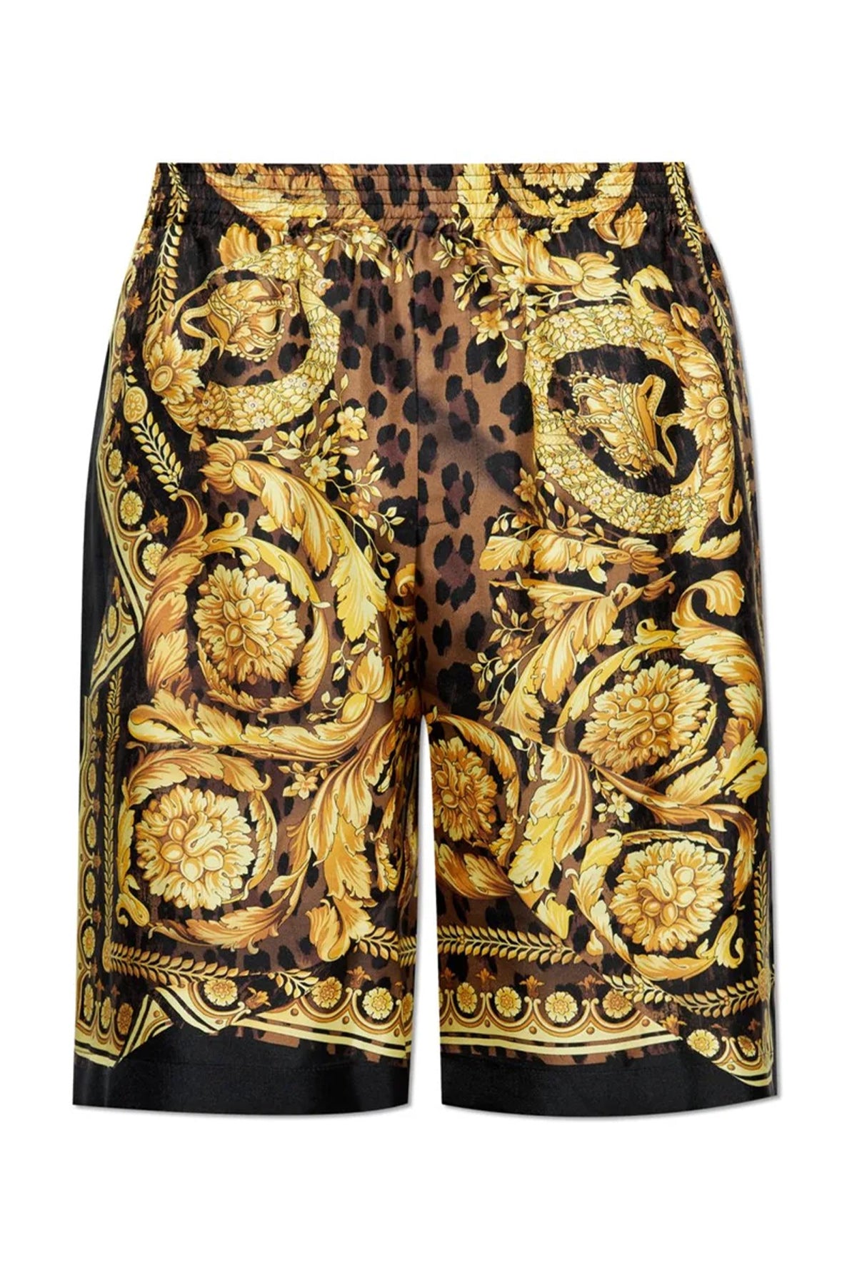 Graphic Print Elastic Waist Shorts