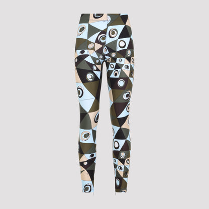 Green Polyamide Leggings