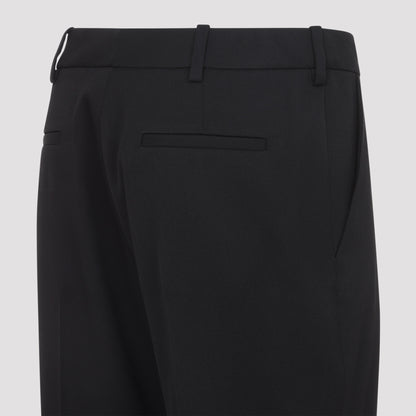 Black Tailored Wool Pants