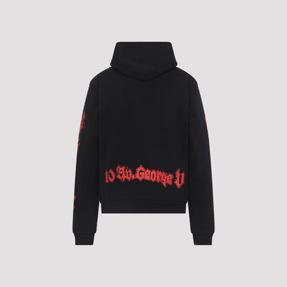 Black Medium Fit Cotton Hoodie