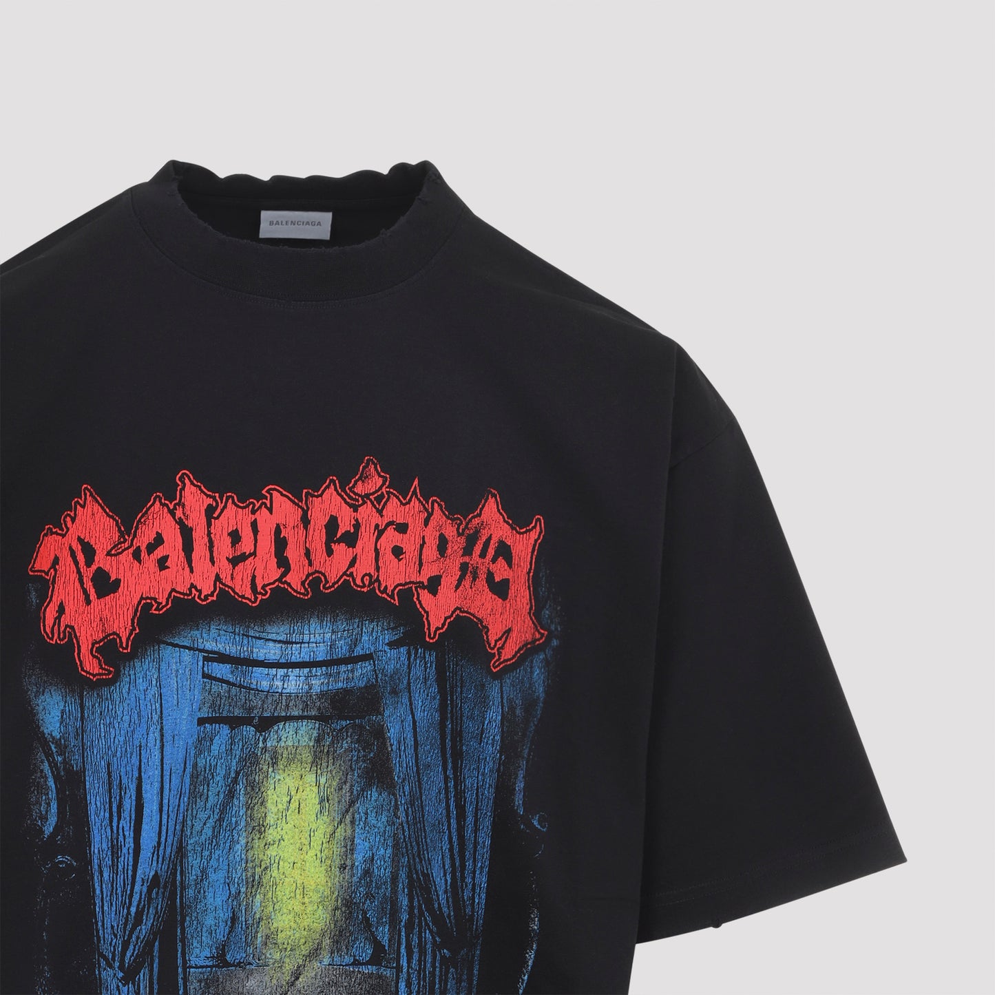 Black Medium Fit Cotton T-shirt