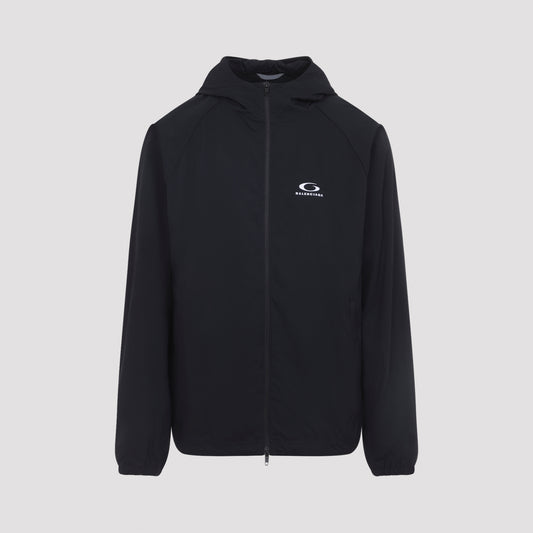 Black Techinical Tracksuit Polyamide Jacket