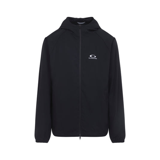 Black Techinical Tracksuit Polyamide Jacket