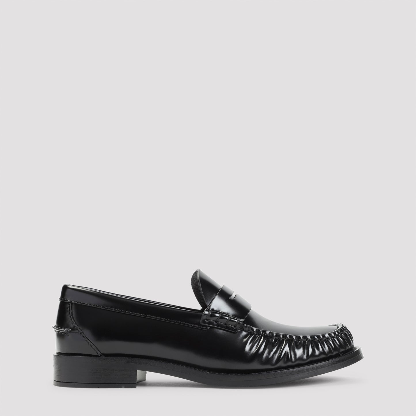 black classic loafers-image-1