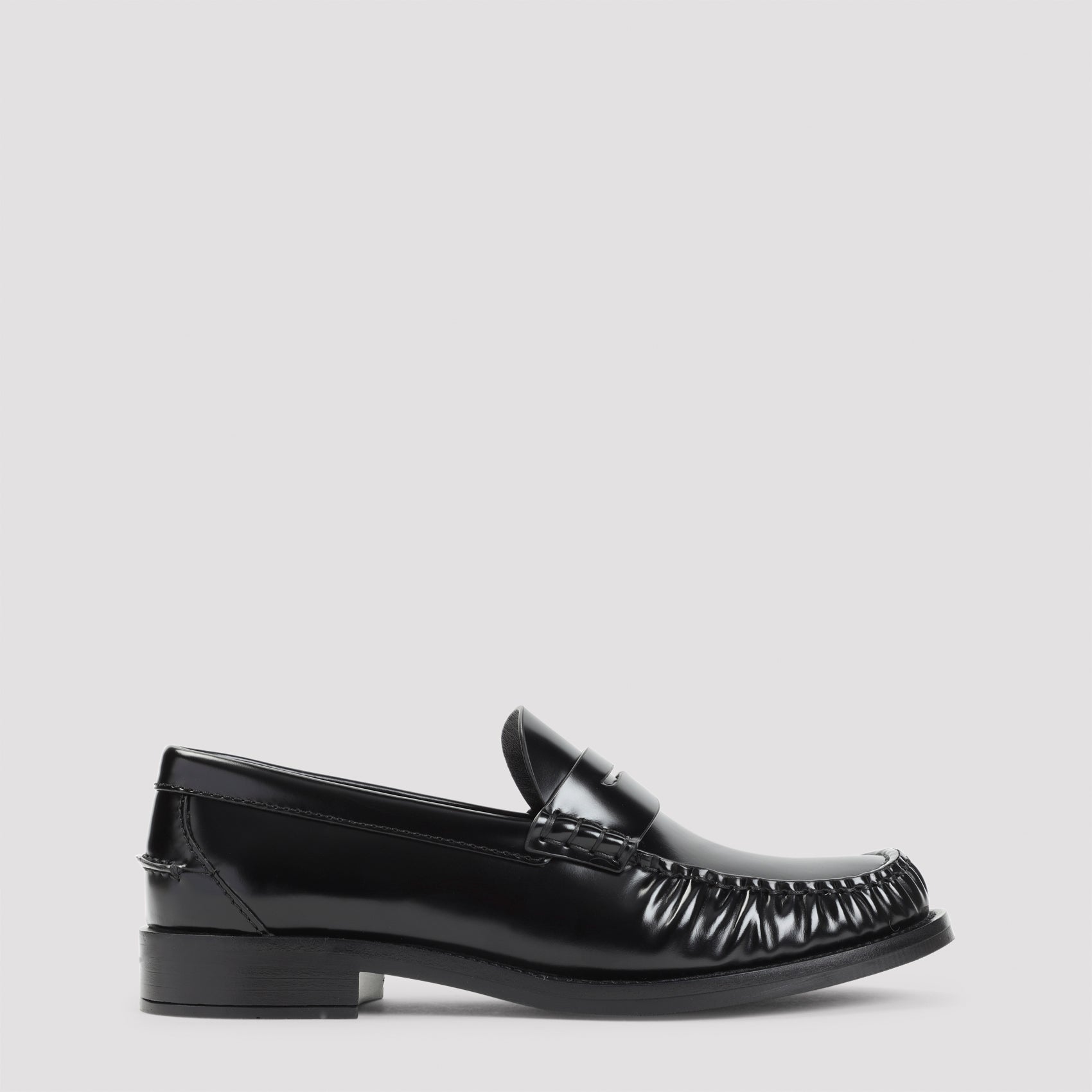 black classic loafers-image-1
