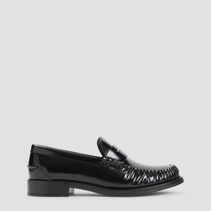 black classic loafers-image-1