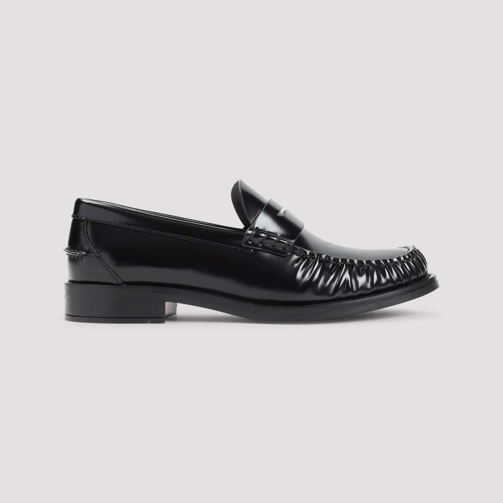 black classic loafers-image-3