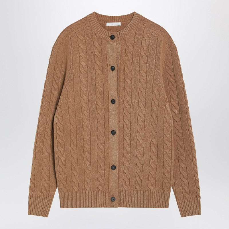 Loneke cardigan in light brown wool