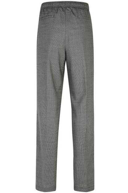 Houndstooth-Pattern High-Waist Trousers