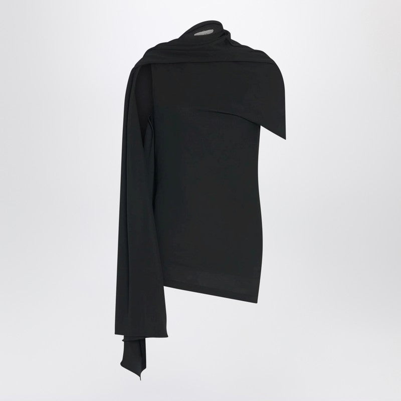Isadra top in black jersey