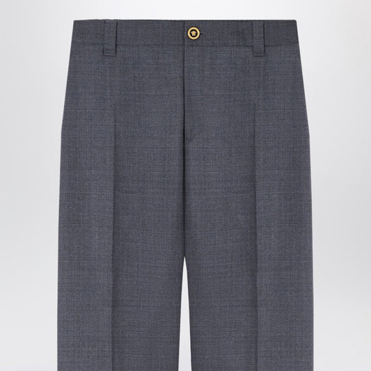 Anthracite grey wool jogger trousers