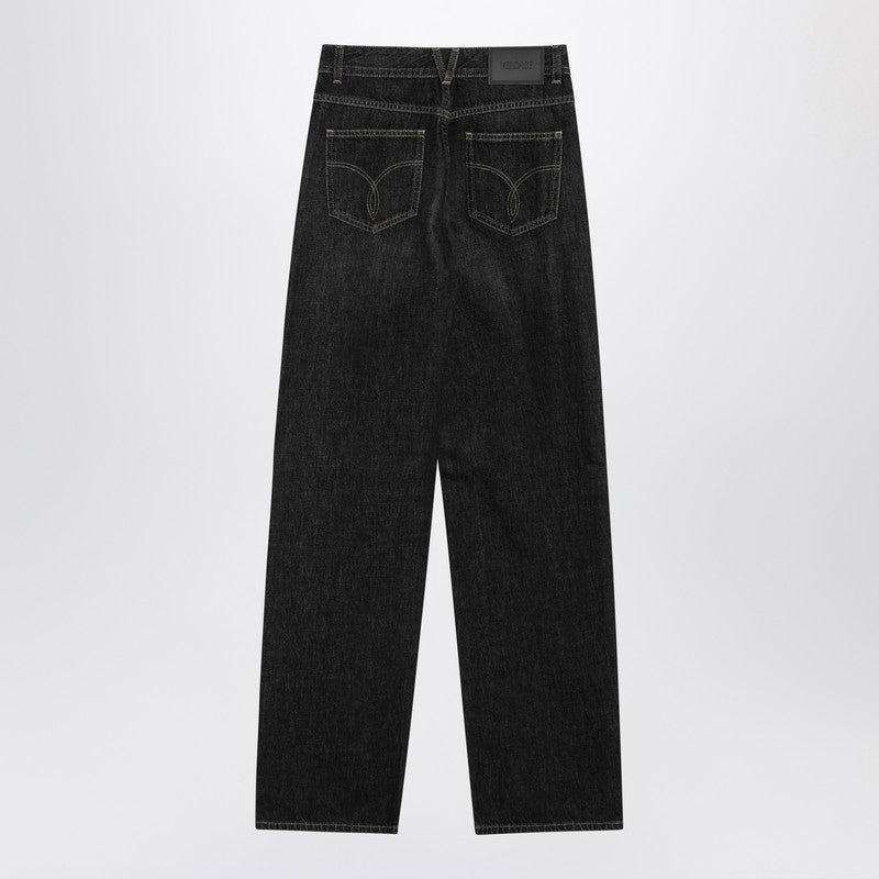 Black jeans with studs and crystals