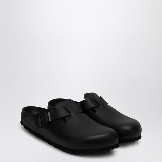 Boston Slipper Black In Smooth Leather