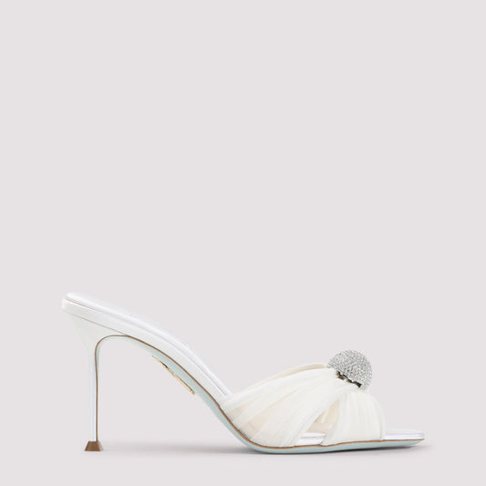 White Mystery Textile Mules