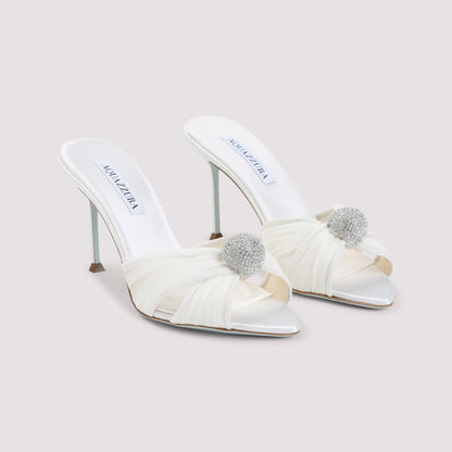 White Mystery Textile Mules