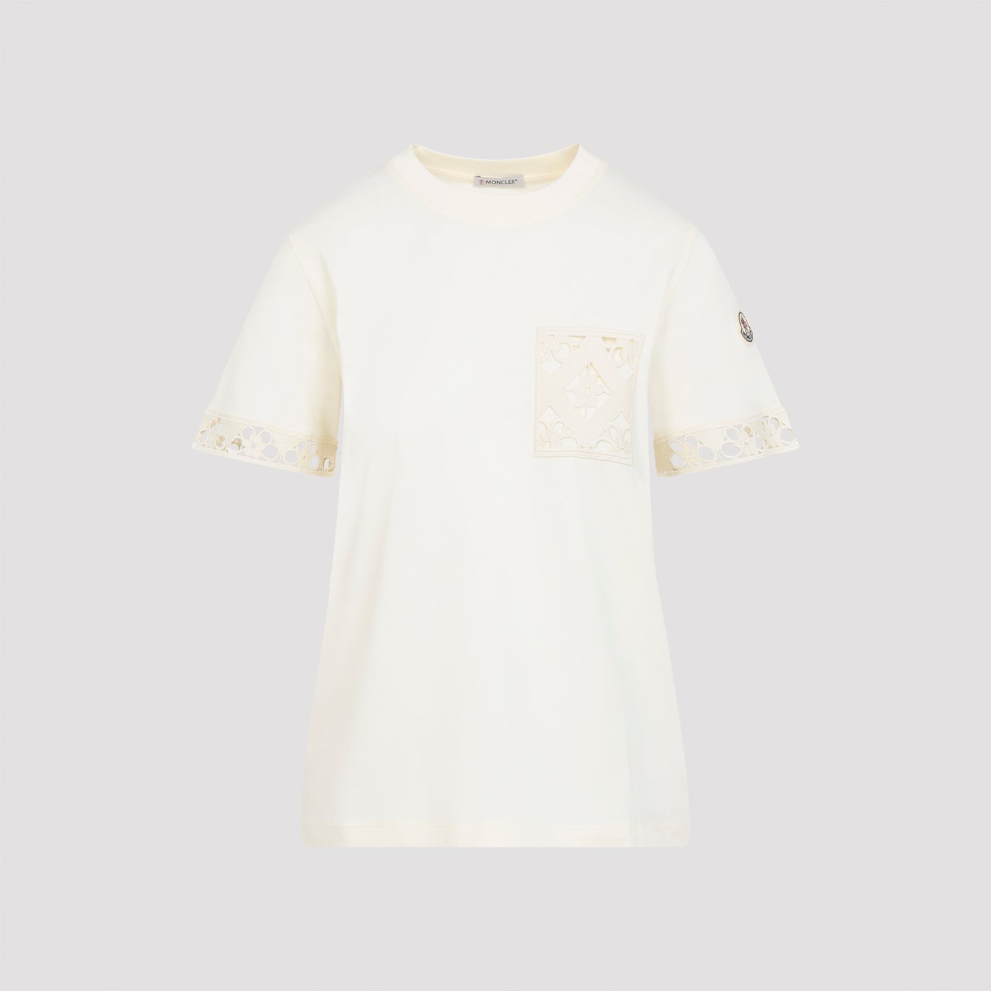Natural White Cotton Short Sleeves T-Shirt
