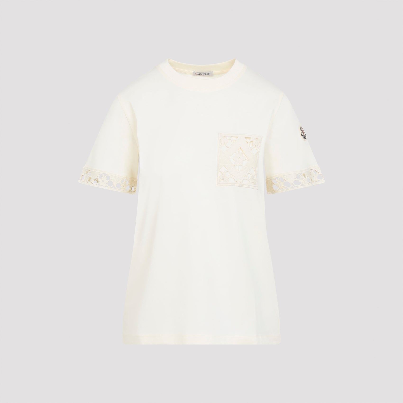 Natural White Cotton Short Sleeves T-Shirt
