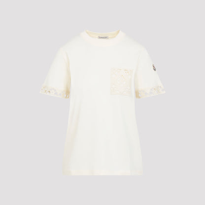 Natural White Cotton Short Sleeves T-Shirt