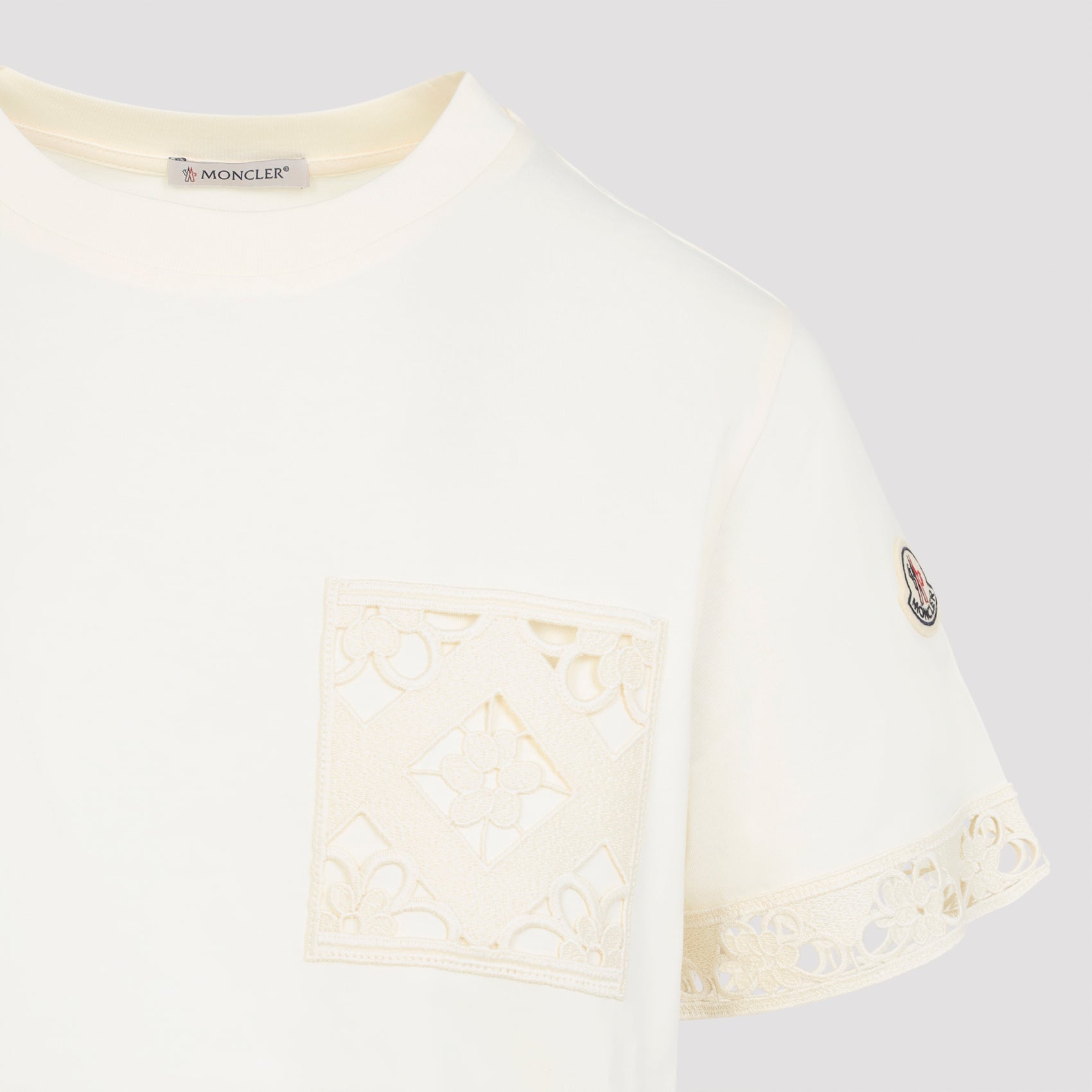 Natural White Cotton Short Sleeves T-Shirt