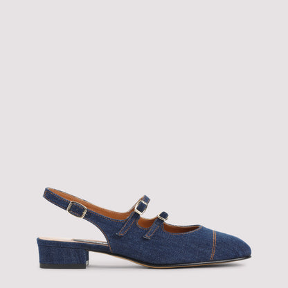 Jeans Blue Cotton Peche 25 Fabrics Mary Jane Pumps