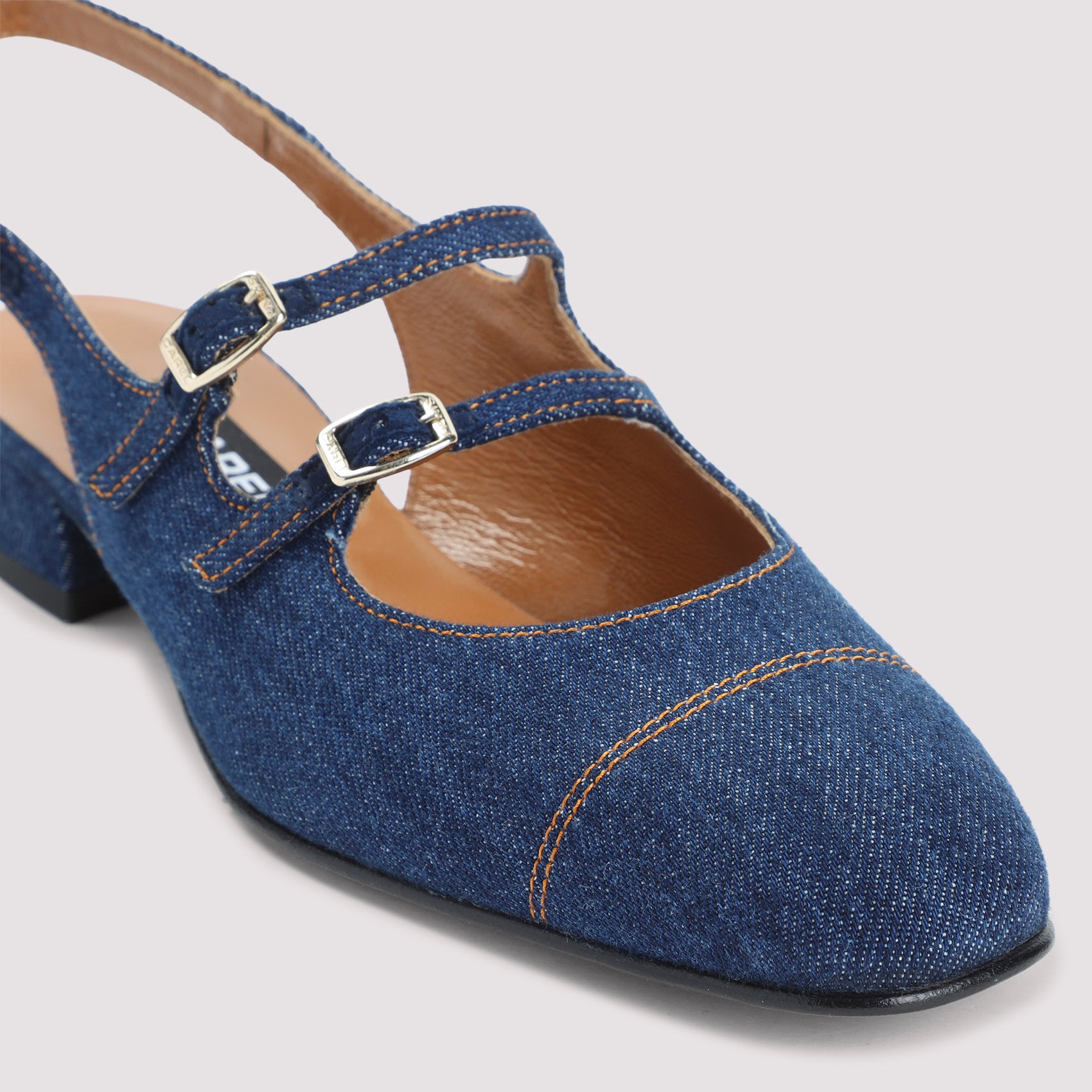 Jeans Blue Cotton Peche 25 Fabrics Mary Jane Pumps