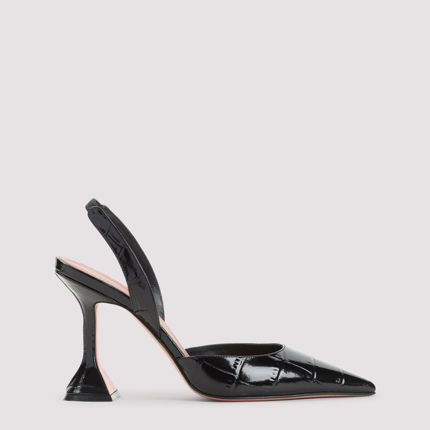 Black Leather Holli Sling 95 Mules