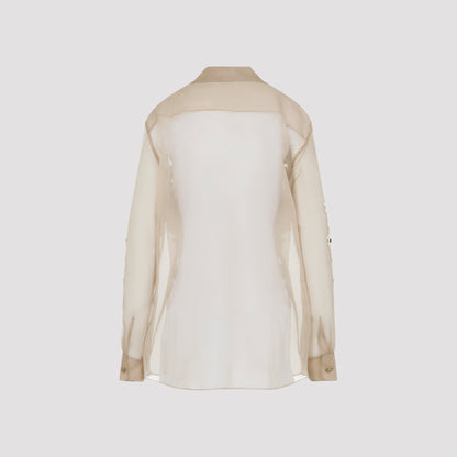 Beige Argo Silk Top