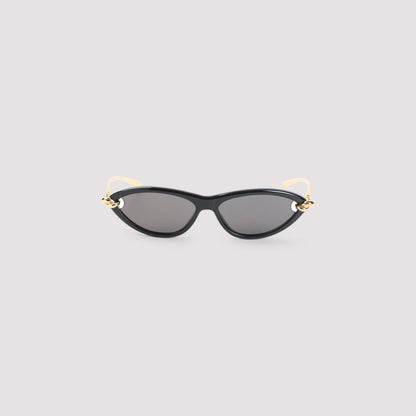 Black Knot Cat Eye Acetate Sunglasses